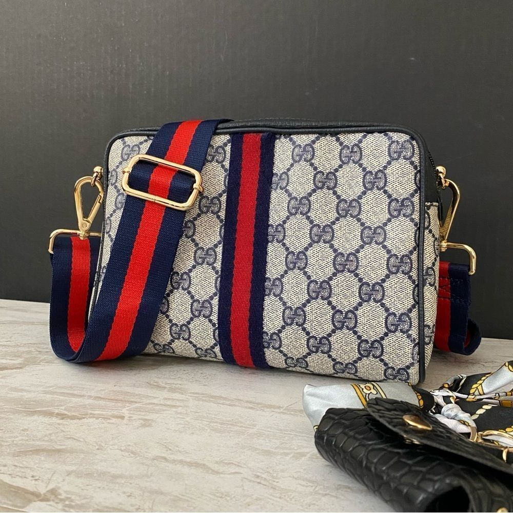 GUCCI GG Pattern Pvc/Leather Clutch-Crossbody-Shoulder Bag 💼 - Picture 7 of 17